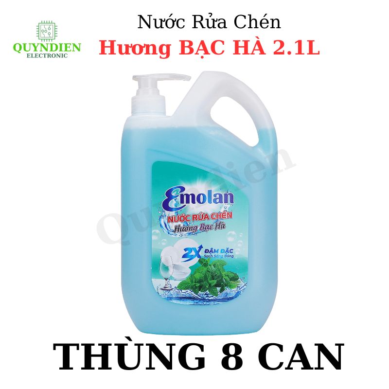 Nước rửa chén Emolan hương BẠC HÀ - 2.1L