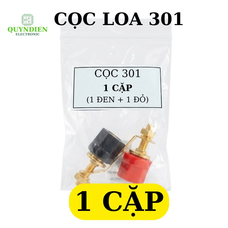 Cọc loa đỏ đen 301 [ĐÔI]