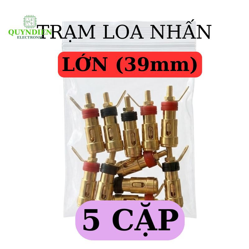 Trạm Loa Nhấn Vàng Loại Lớn 39mm Đỏ/Đen