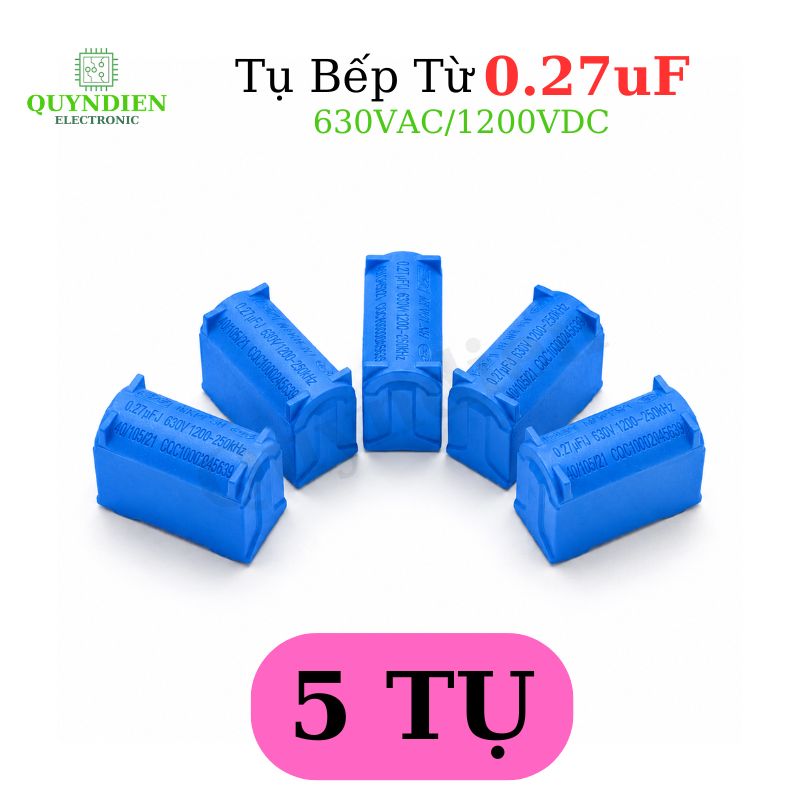 Tụ Bếp Từ 274 - 0.27uF 630VAC/1200VDC Màu Xanh Đứng