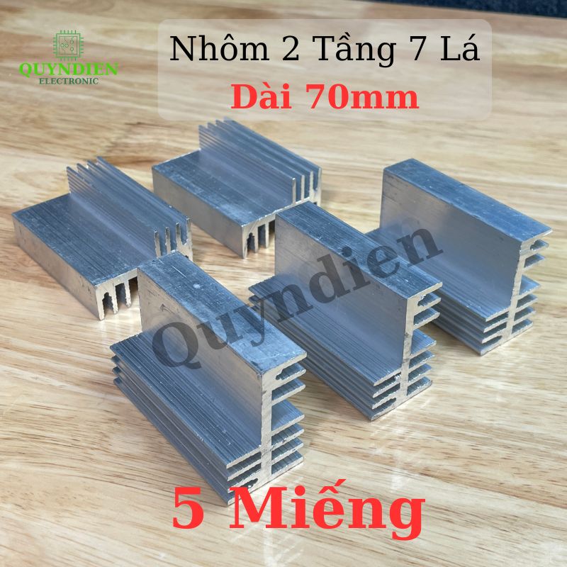 Nhôm Tản Nhiệt 2 Tầng 7 Cánh 70x44x29mm