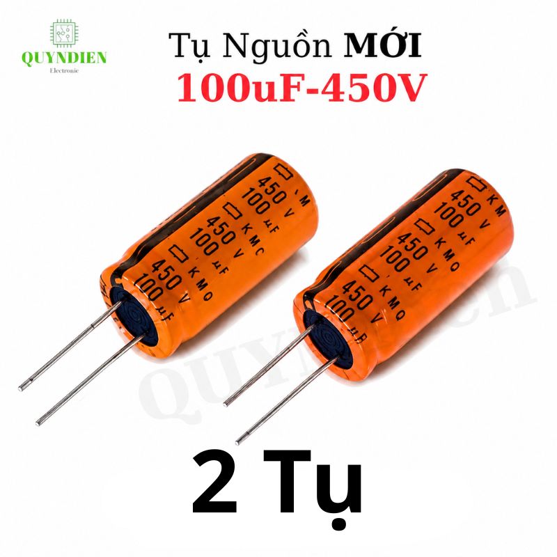 Tụ Hóa Lọc Nguồn 100uF 450V DC 105°C 18x40mm Chân Cắm Mới 100% - Linh Kiện Quỳnh Diễn
