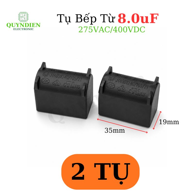 Tụ Bếp Từ 8uF - 400V Loại Đứng