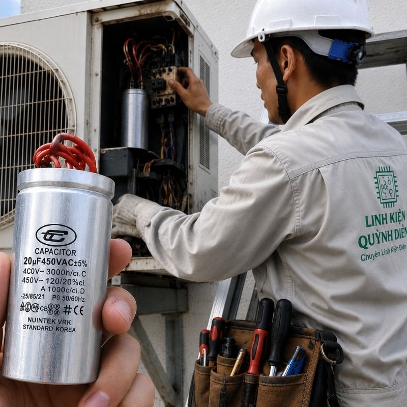 Tụ Nhôm Dây 20uF - 450V
