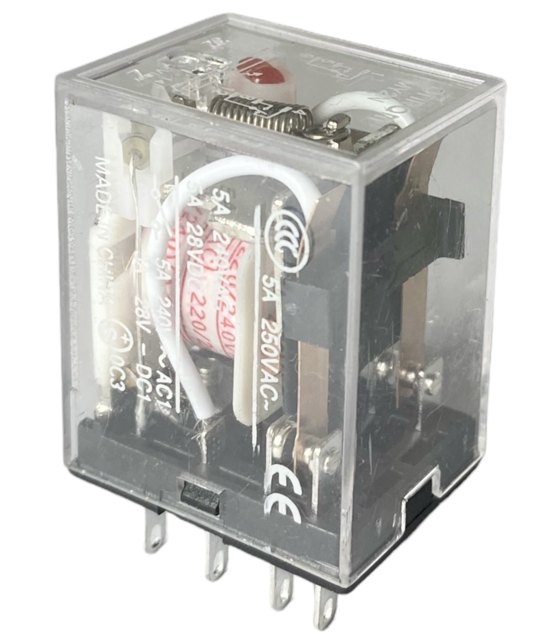 Relay rơ le Kiến 8 chân 220v - 5A trong suốt