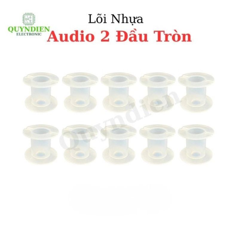 Lõi Khuôn Nhựa Audio 2 Đầu Tròn Màu Trắng Trong