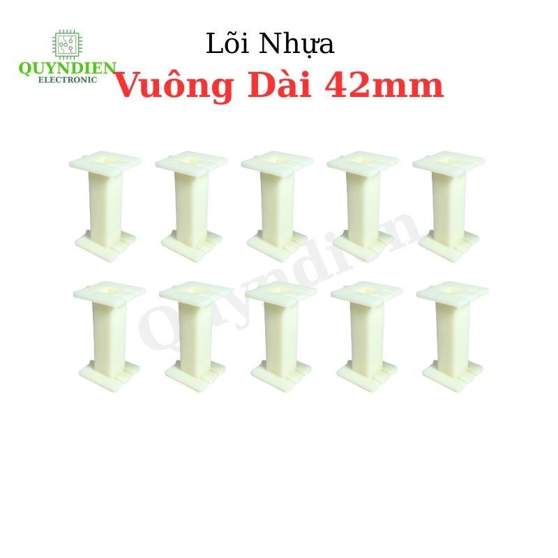 Lõi Khuôn Nhựa Vuông Dài 42mm Màu Trắng Sữa