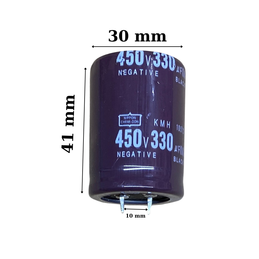 Tụ lọc nguồn 330uf - 450v New (30x41mm)