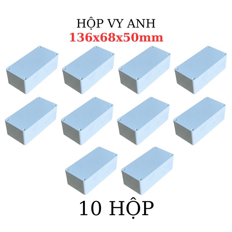 Hộp Nhựa Vy Anh 136x68x50mm Màu Trắng