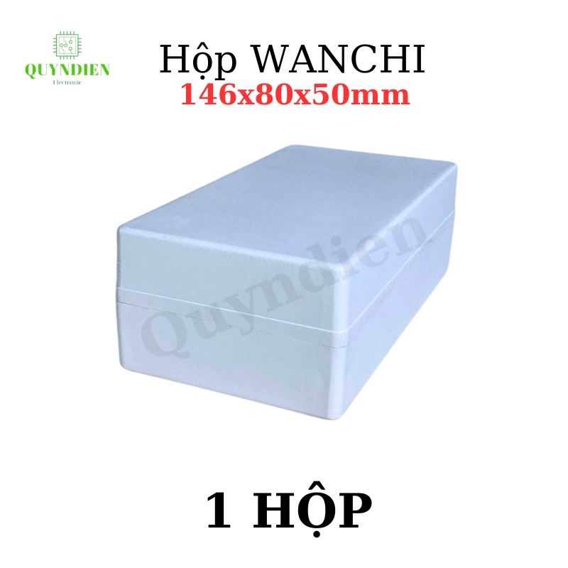 Hộp Nhựa ABS WANCHI 146x80x50mm 2fet Màu Trắng