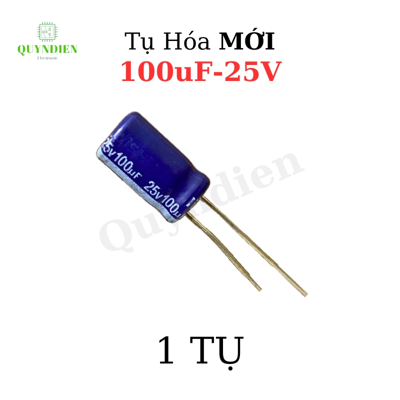 Tụ Hóa 100uf - 25V Màu ngẫu nhiên