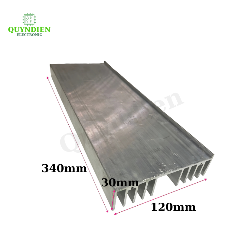 Nhôm Tản Nhiệt 10 Cánh Lớn 340x120x30mm Loại Dầy