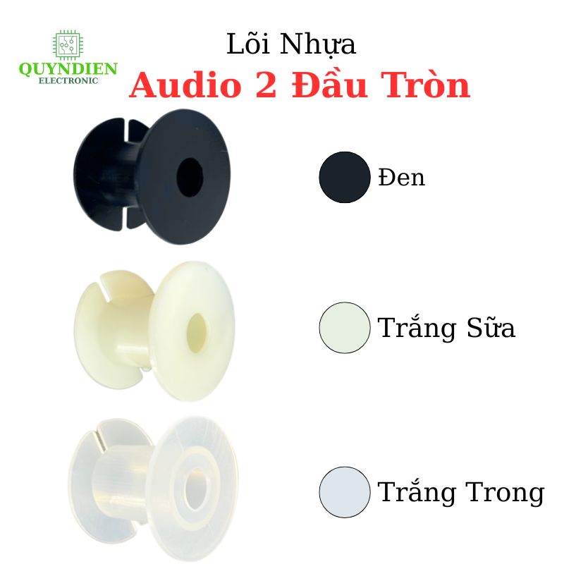 Lõi Nhựa Audio 2 Đầu Tròn Quấn Cuộn Cảm Phân Tần Loa - Màu Đen