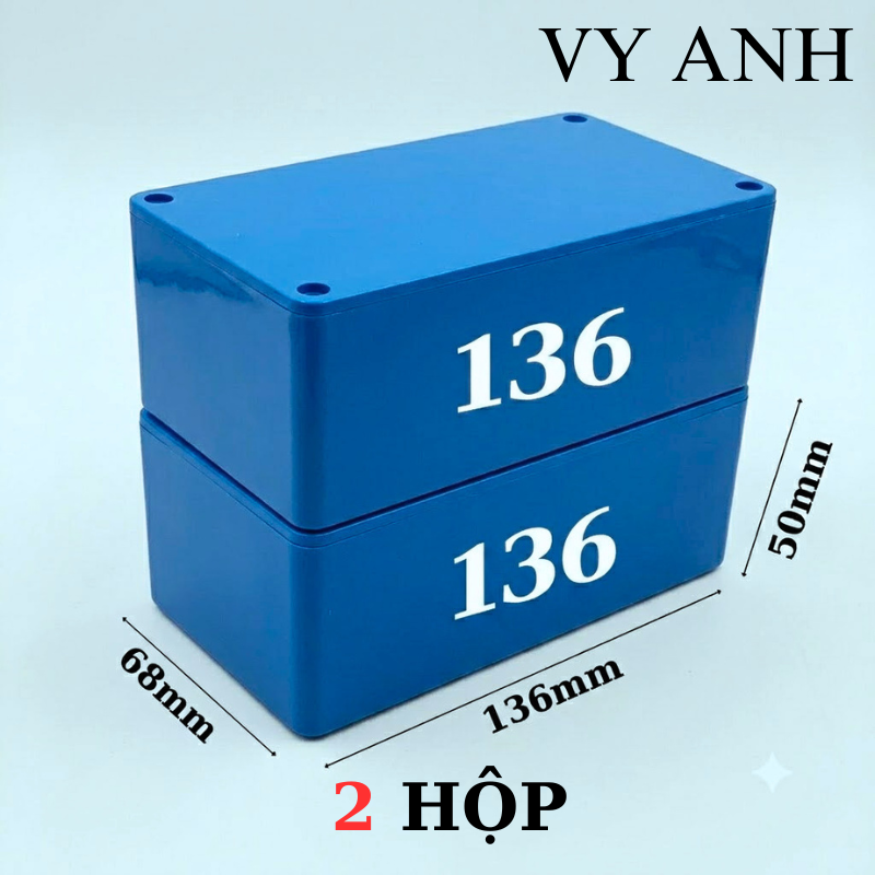 Hộp Nhựa Vy Anh 136x68x50mm Màu Xanh