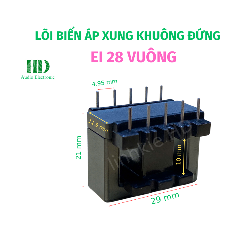 Khuôn EE28 (5+5 chân) Dùng Lõi Ferrit EI28/EE28