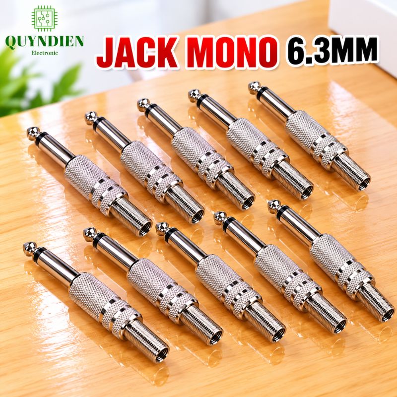 Jack 6.3mm Đực Mono Xi Thường