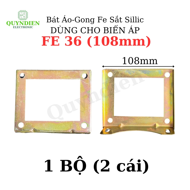 Bát Áo Gong Fe sắt sillic cho Fe 36mm lỗ dùng trong máy Biến Áp