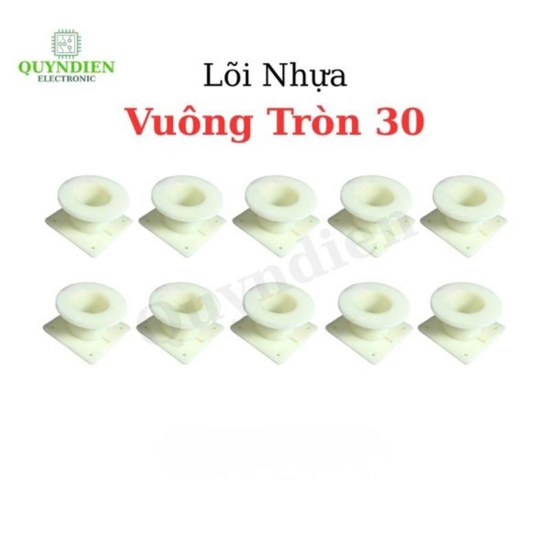 Lõi Khuôn Nhựa Vuông Tròn 30mm Màu Trắng Sữa