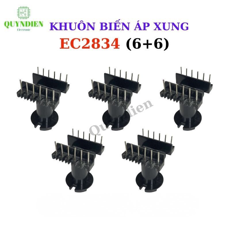 Khuôn Biến Áp EC2834 Tròn Đứng (6+6 Chân)