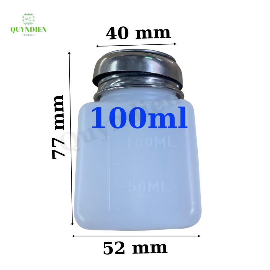 Lọ đựng dung dịch cồn xăng nước rửa mạch có nắp ấn 100ml 200ml 250ml