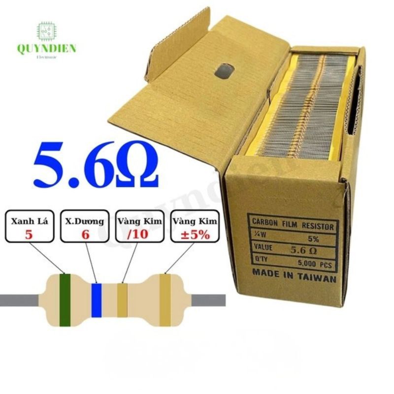 Điện trở Đài Loan 1/4W - 5.6R