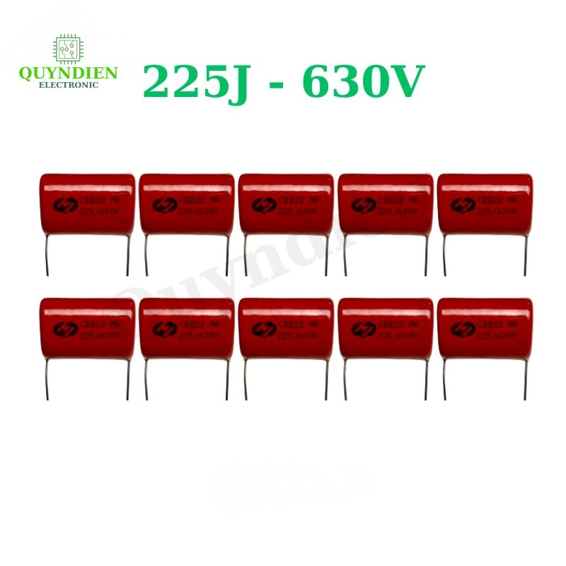 Tụ Kẹo Nâu Đỏ CBB22 225J 630V