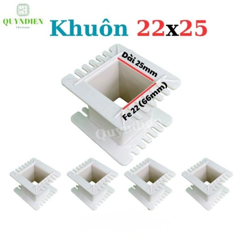 Khuôn Nhựa Quấn Biến Áp Fe Silic 22x25mm