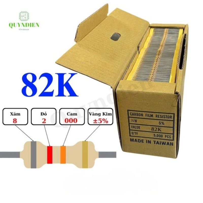 Điện trở Đài Loan 1/4W - 82K