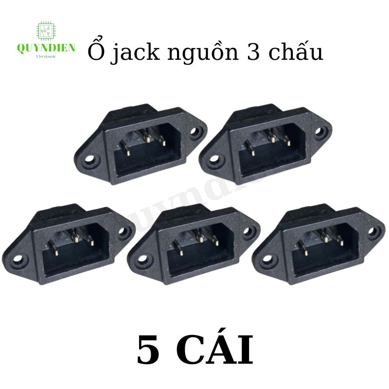 Ổ Jack nguồn AC 3 chấu - jack nồi cơm - 10A 250V