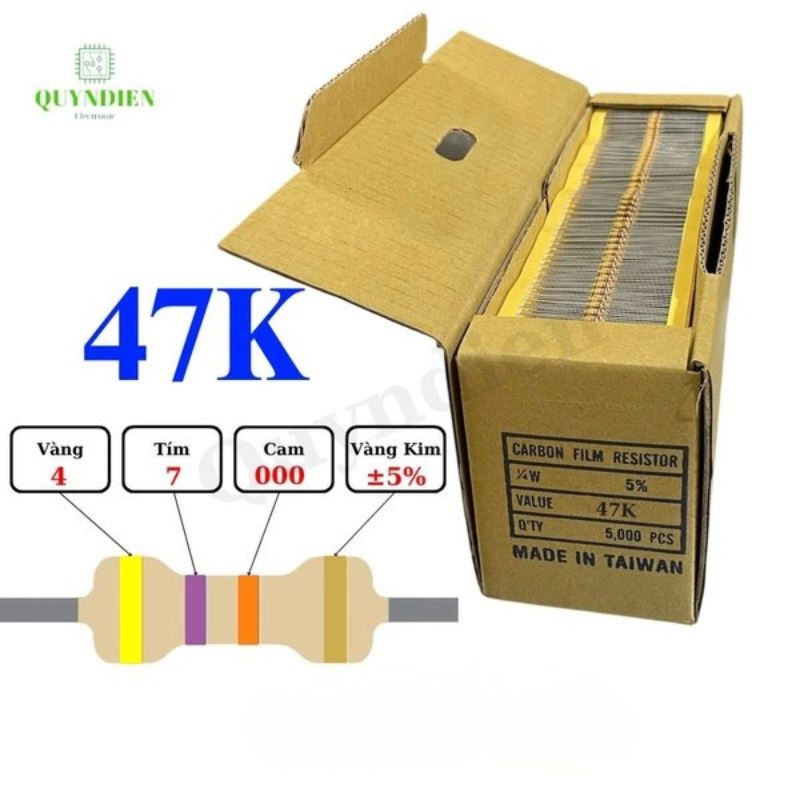 Điện trở Đài Loan 1/4W - 47K