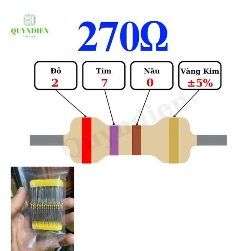 Điện trở Đài Loan 1/4W - 270R