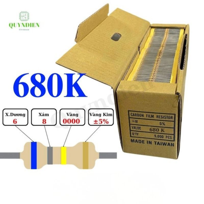 Điện trở Đài Loan 1/4W - 680K