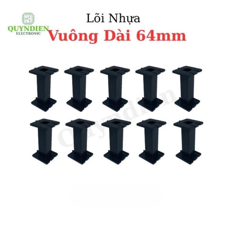 Lõi Khuôn Nhựa Vuông Dài 64mm Màu Đen