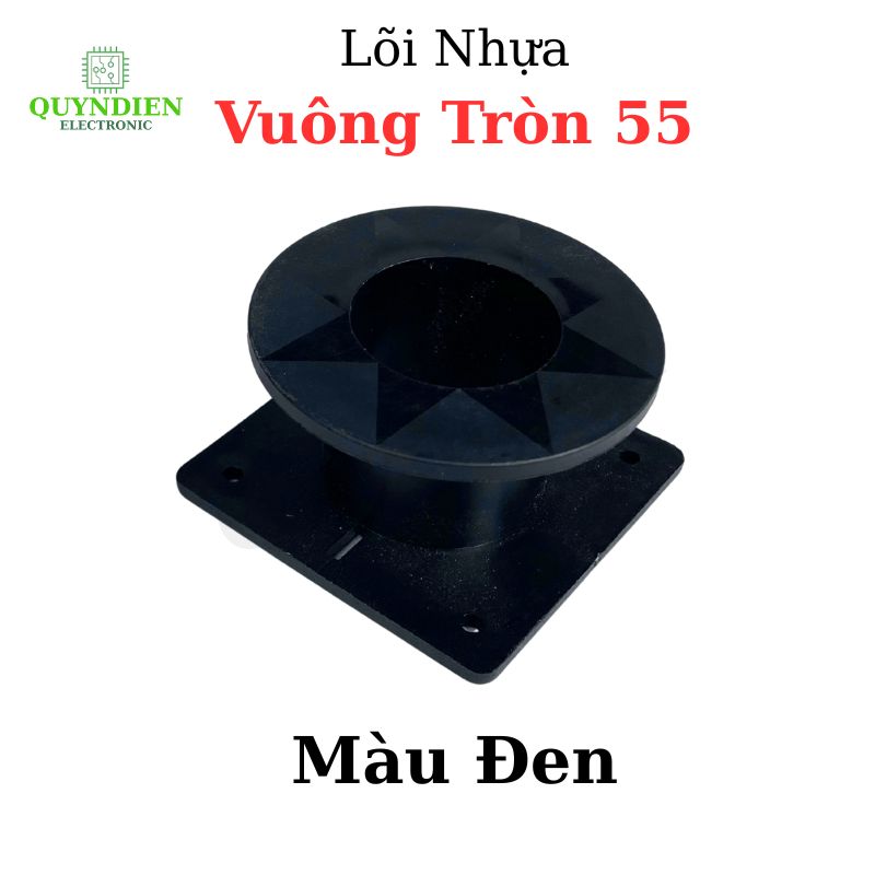 Lõi Nhựa Vuông Tròn 55 Quấn Cuộn Cảm Phân Tần Loa - Màu Đen
