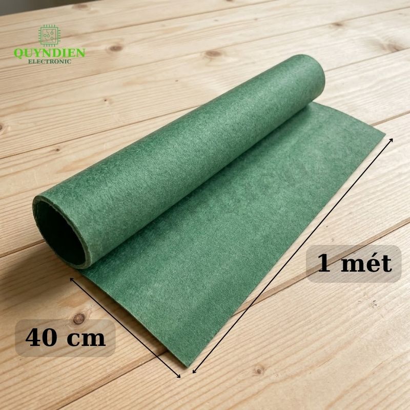 Giấy Xanh Cách Điện 2 Mặt Xù Dày 0.1mm