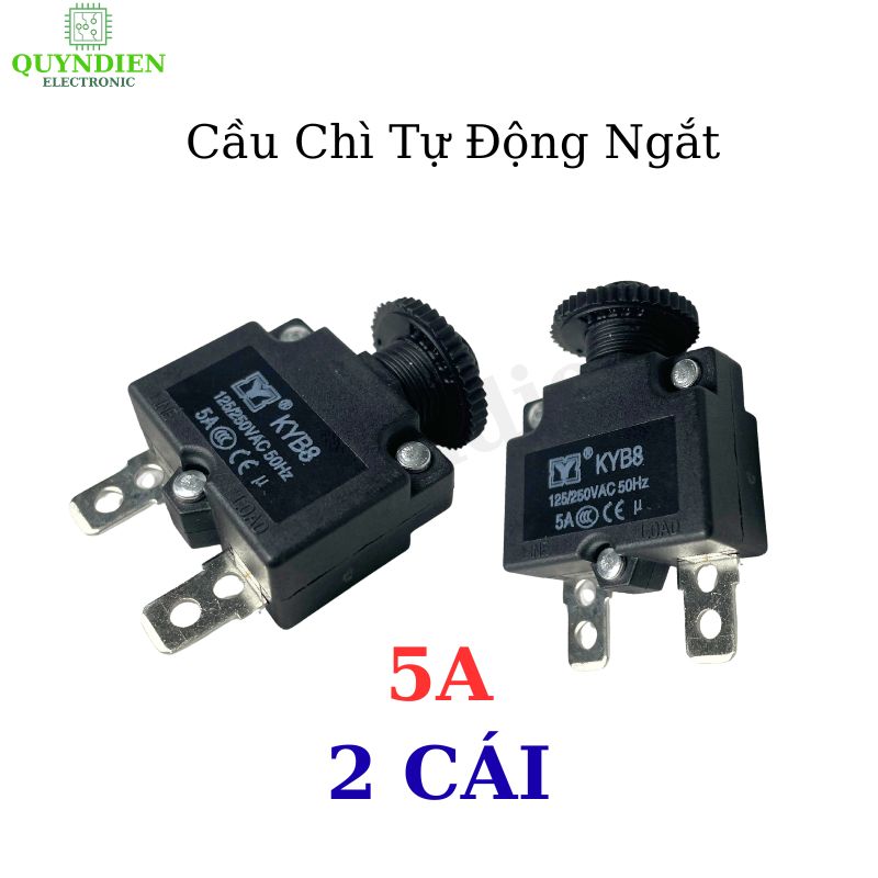Cầu Chì Tự Động Reset 5A KYB8 125/250VAC – Bảo Vệ Quá Tải Thiết Bị Điện
