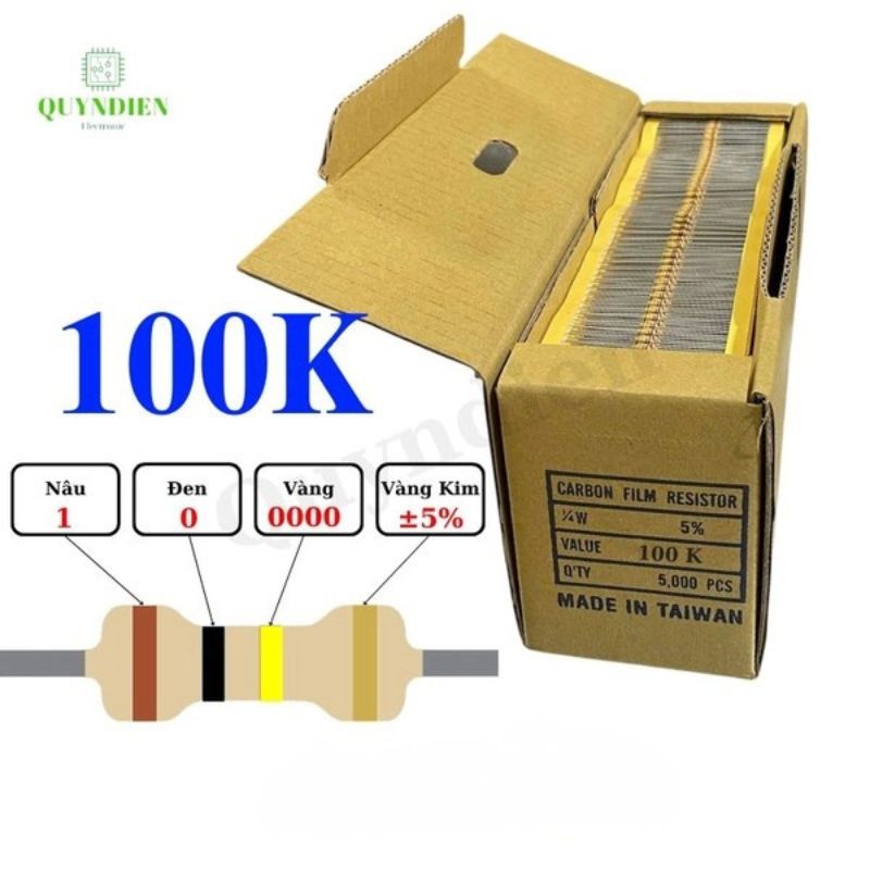 Điện trở Đài Loan 1/4W - 100K