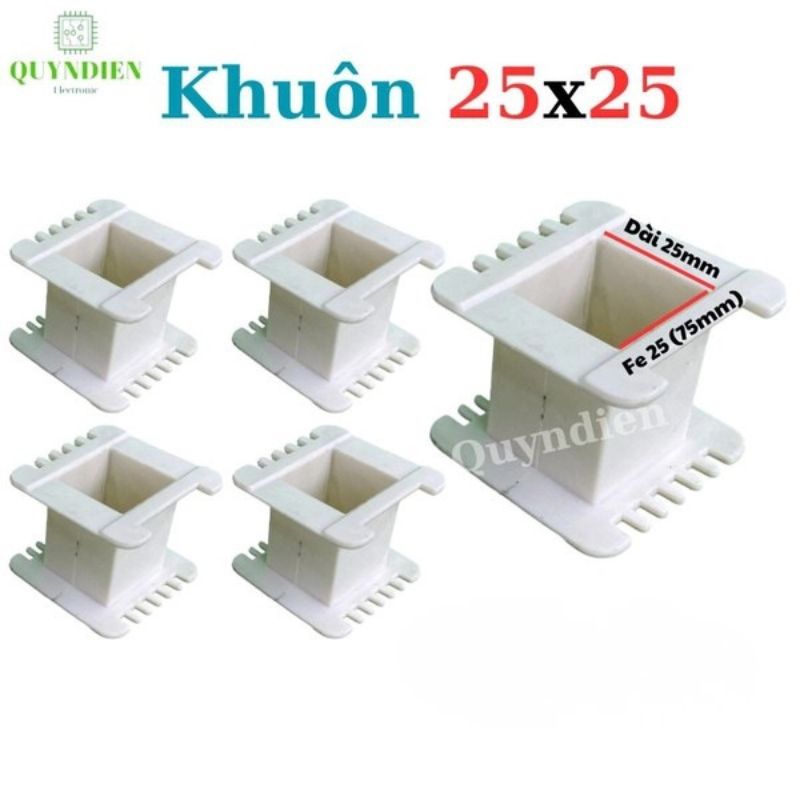 Khuôn Nhựa Quấn Biến Áp Fe Silic 25x25mm