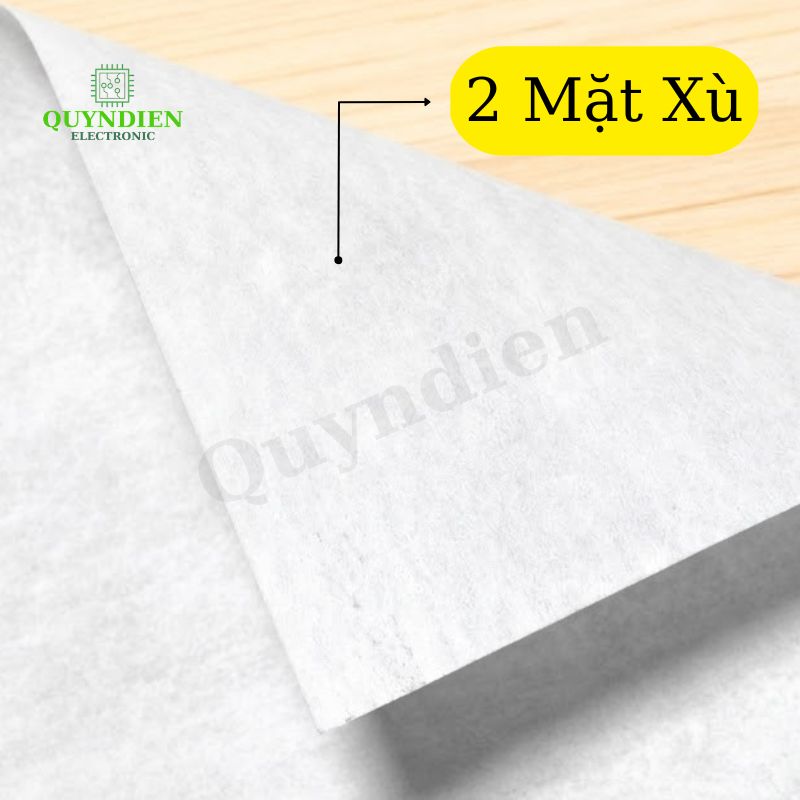 Giấy Phim Cách Điện Trắng 2 Mặt Xù Dày 0.2mm