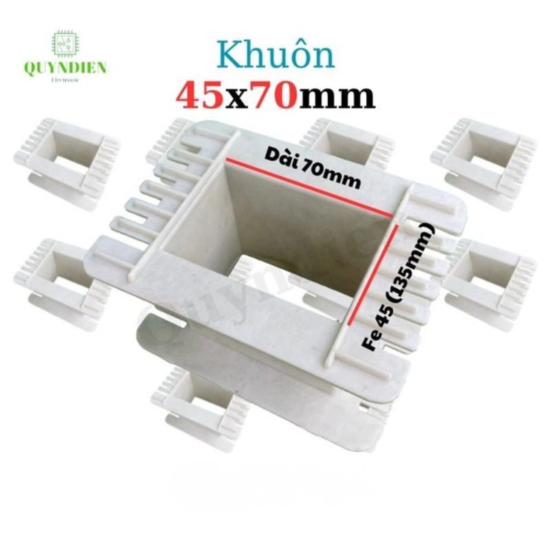 Khuôn Nhựa Quấn Biến Áp Fe Silic 45x70mm