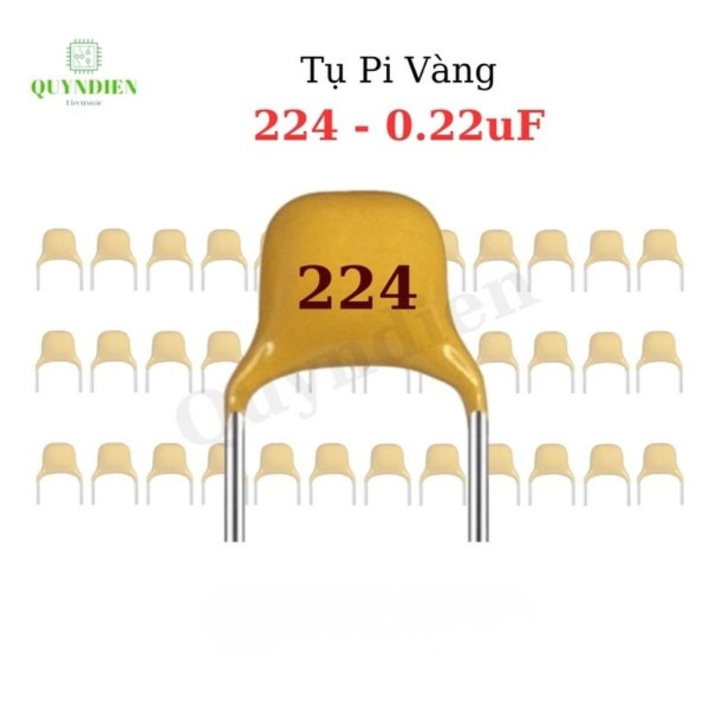Tụ Pi 224 0.22uF-50V Vàng