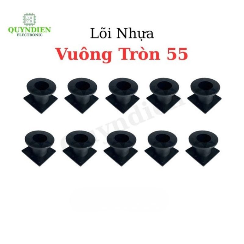 Lõi Khuôn Nhựa Vuông Tròn 55mm Màu Đen