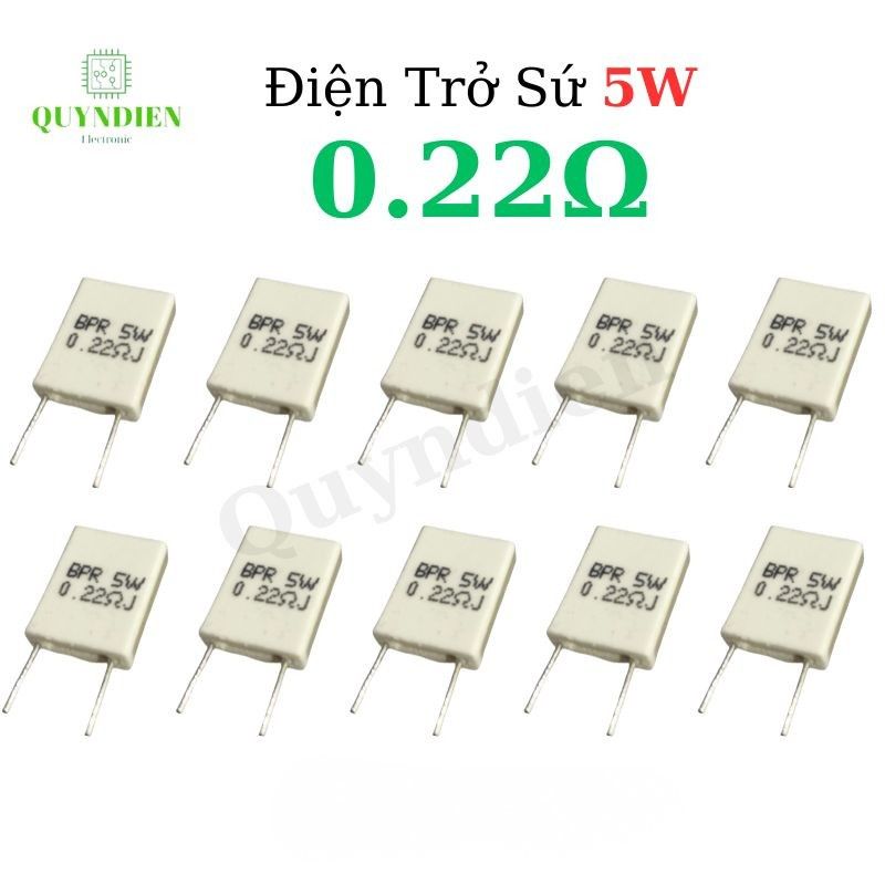 Điện Trở Sứ Đứng 5W - 0.22R