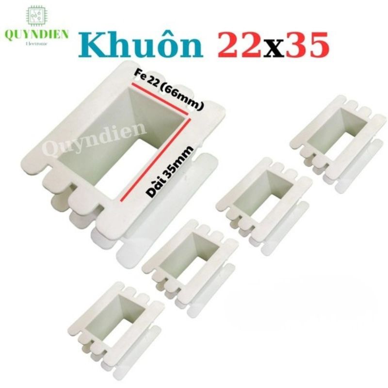 Khuôn Nhựa Quấn Biến Áp Fe Silic 22x35mm