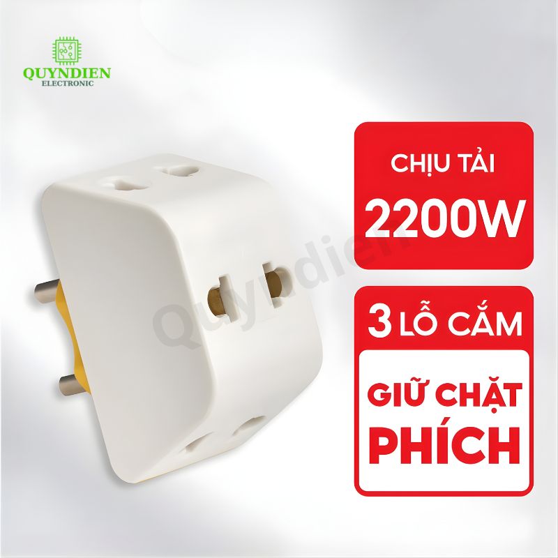 Ổ Cắm Đa Năng 3 Cửa 2200W P11 P12