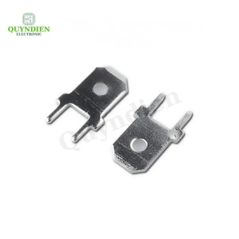 Đầu Nối Phích Cắm Đực Hai Chân 6.3mm - Túi 10 Cái
