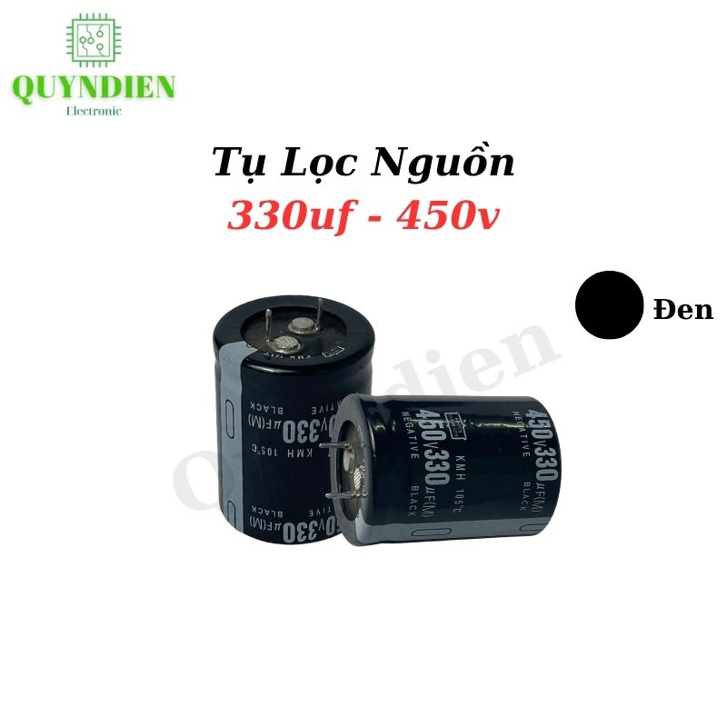 Tụ Lọc Nguồn 330uf 450v (30x41mm) Màu Đen