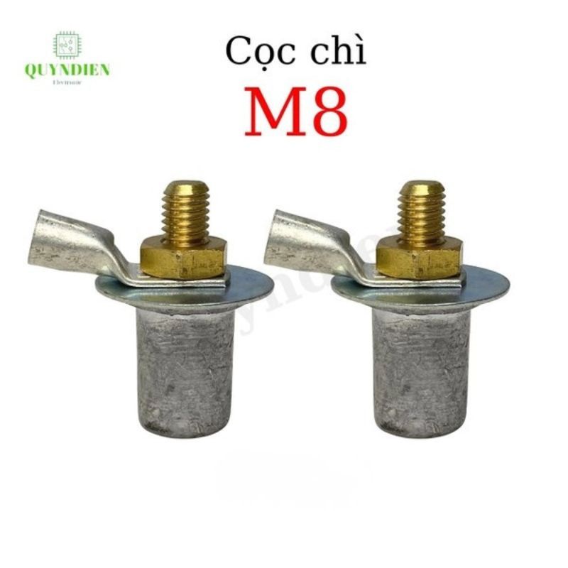 Cọc Bình Ắc Quy Chì M8 M10 Đồng Thau - Giá 1 Đôi