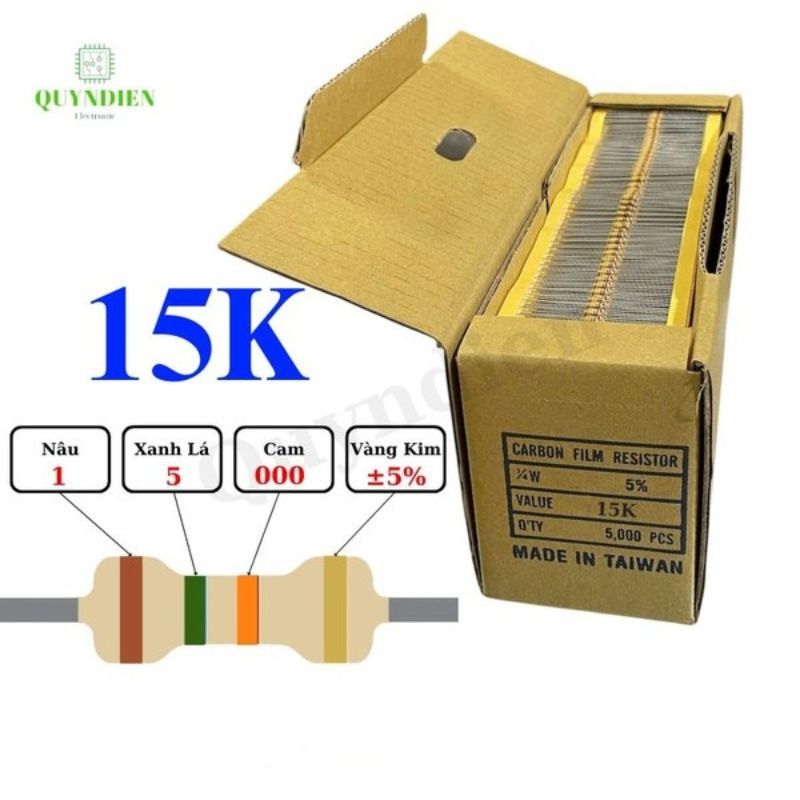 Điện trở Đài Loan 1/4W - 15K