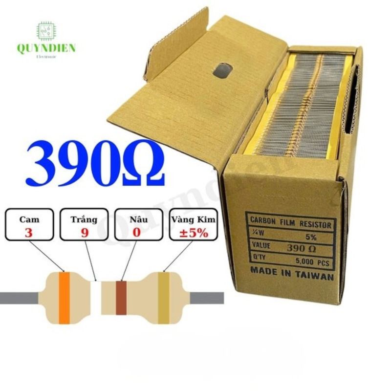 Điện trở Đài Loan 1/4W - 390R